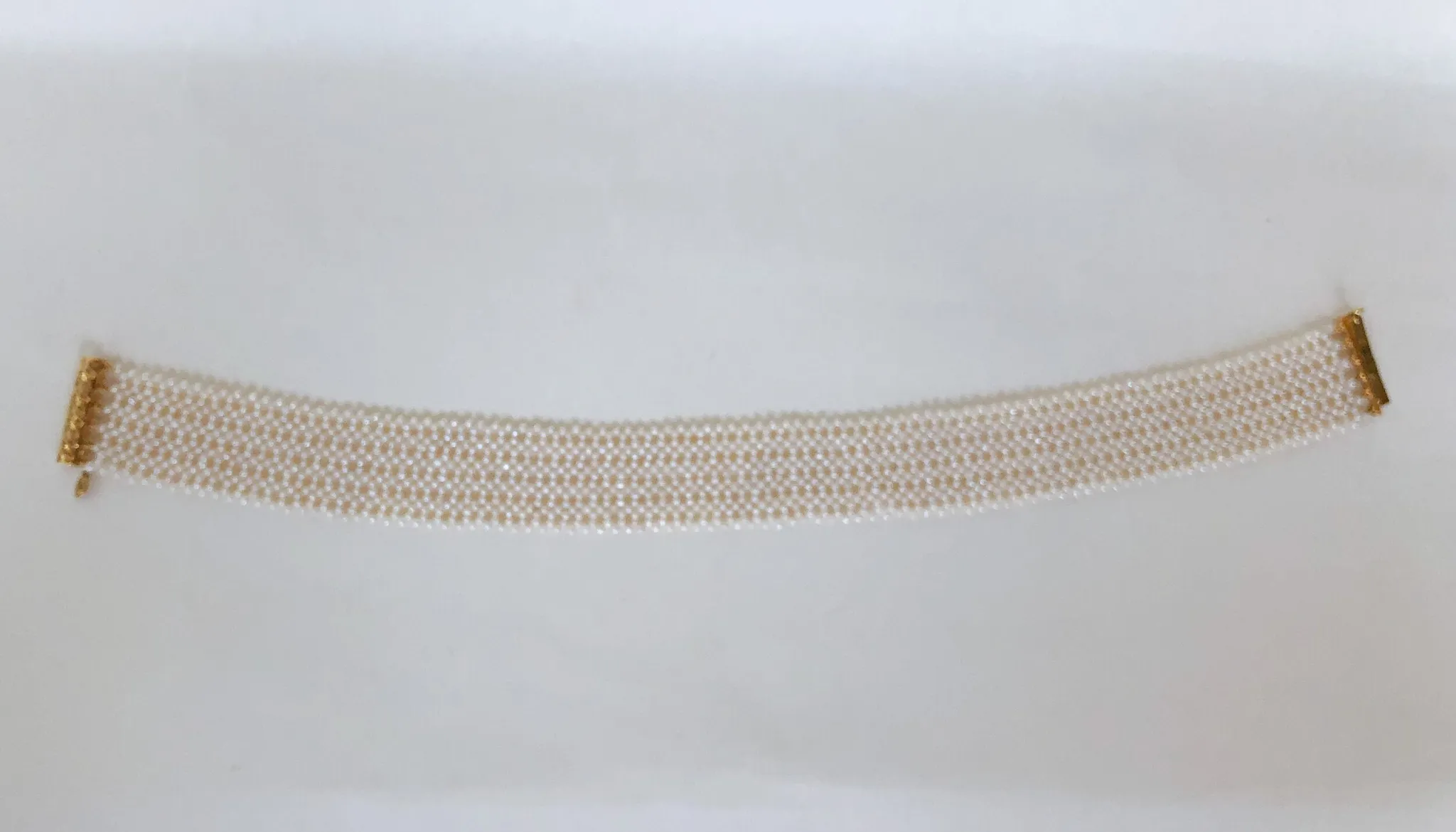 Marina J. Intricately Woven White Seed Pearl Choker with Vermeil Clasp - Image 5