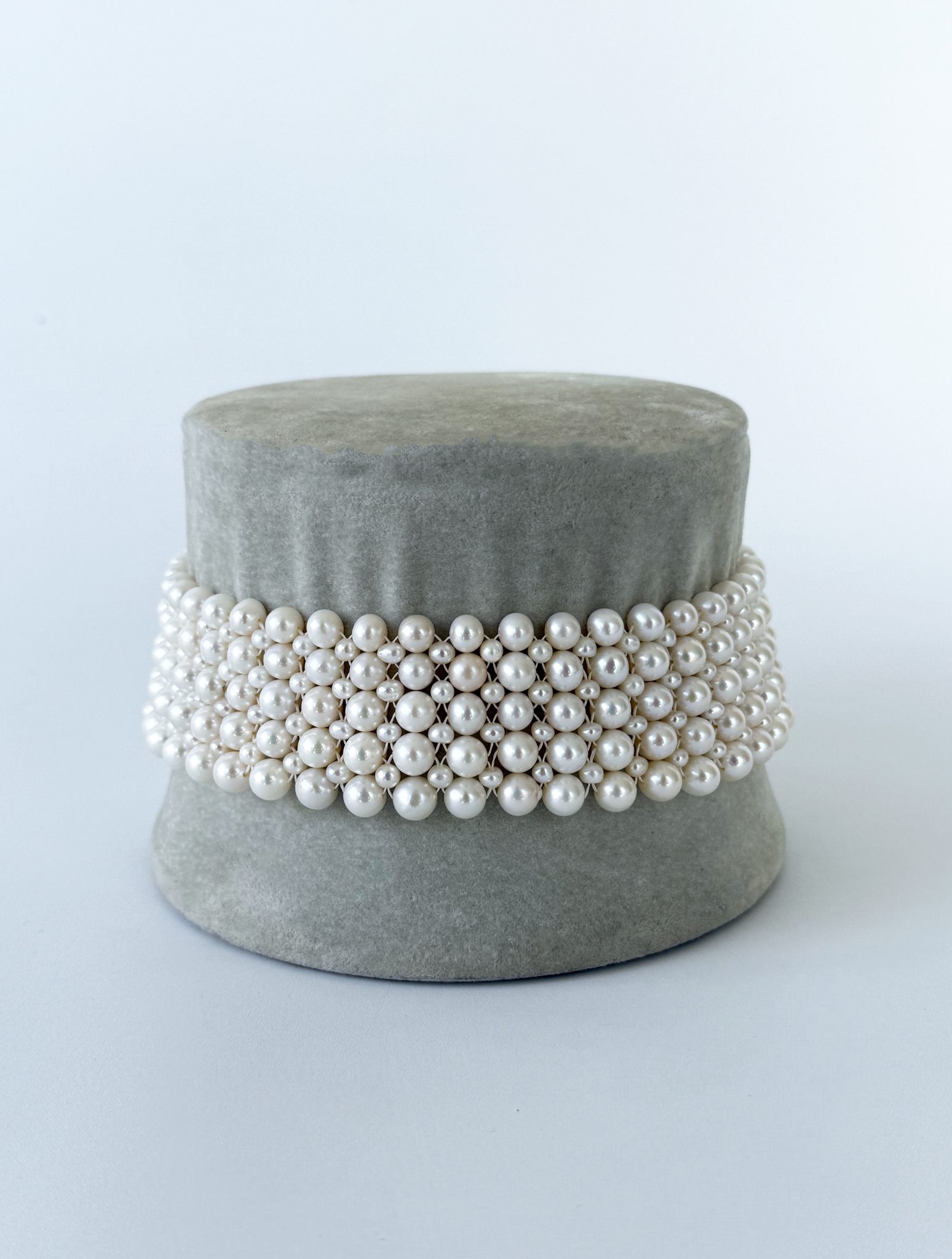 Pearl Woven Choker with Sliding Magnetic Clasp - Image 5